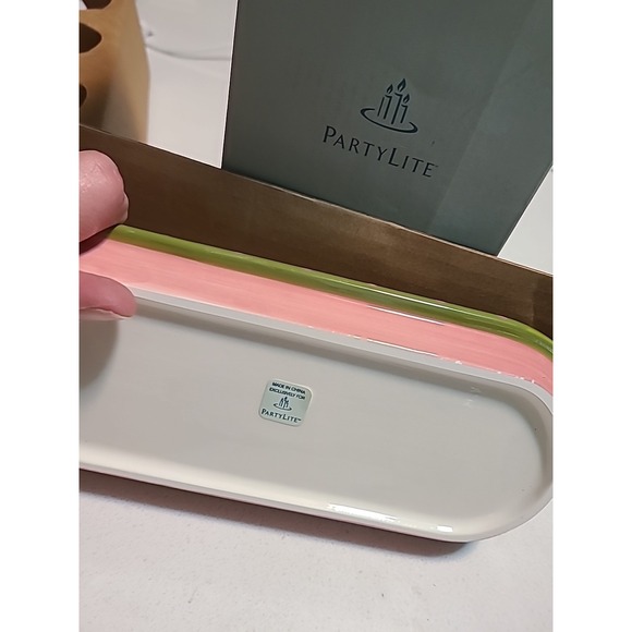 Partylite Flower Pot Trio Candle‎ African Violets NIB P9270  Purple Flowers - Picture 6 of 7